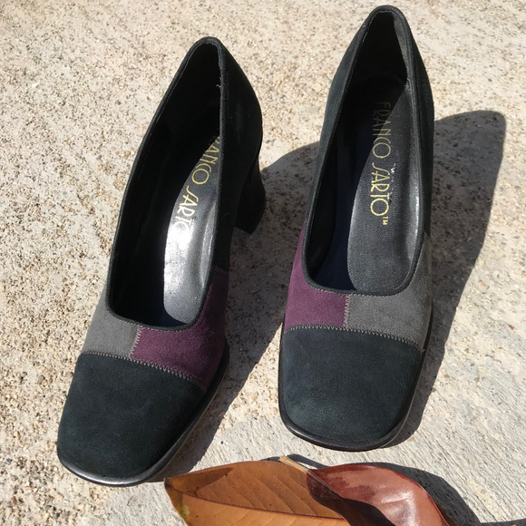 Franco Sarto suede patchwork square heels 7.5 - Picture 7 of 8